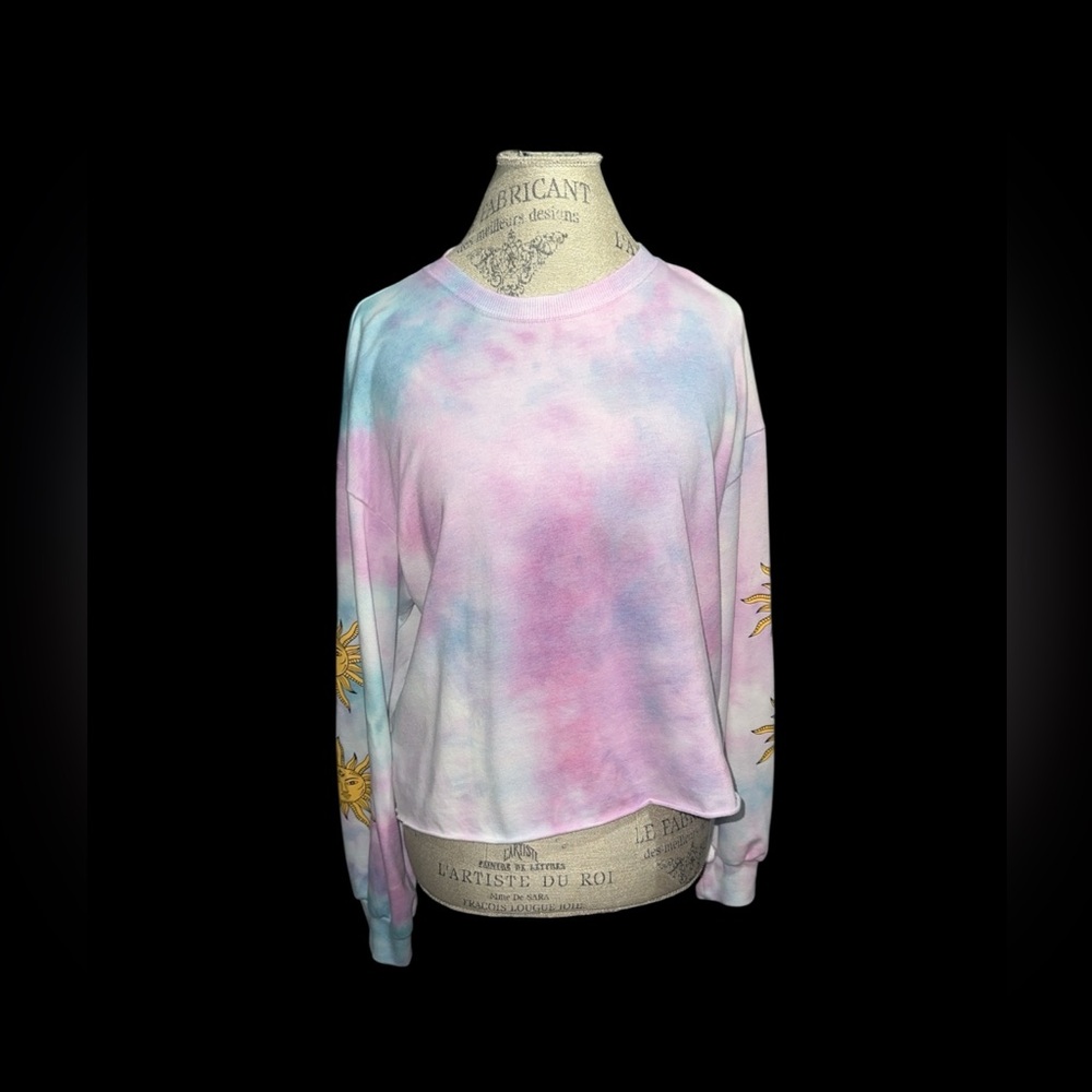 Tie-Dye Sweater with Sun Accents
